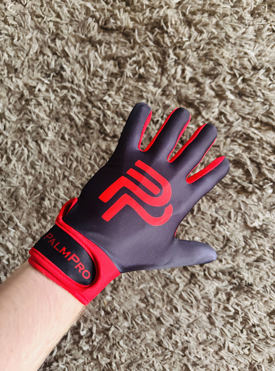 Red and Black Gaelic Gloves