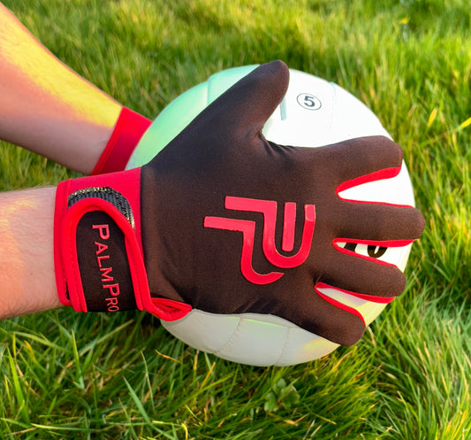 Red and Black Gaelic Gloves