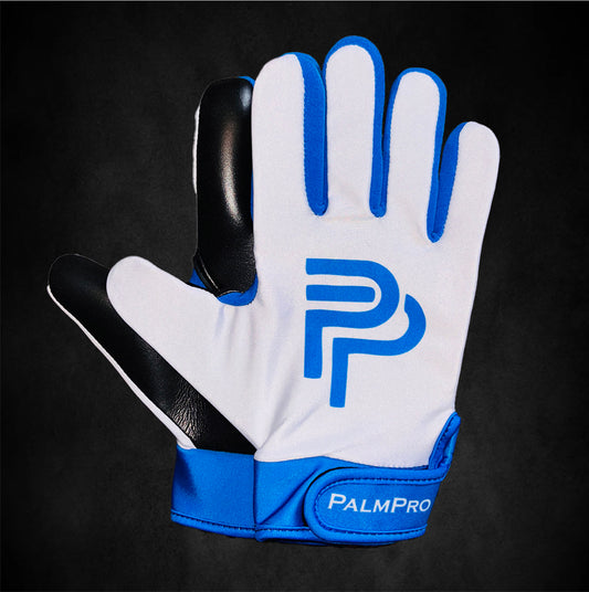 Blue and White Gaelic Gloves