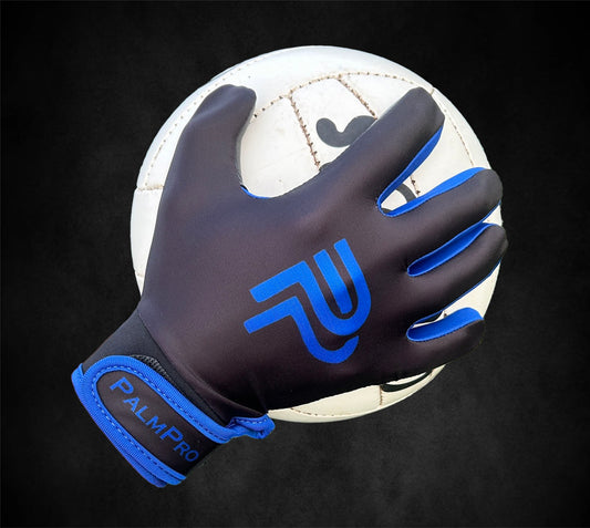 Blue and Black Gaelic Gloves