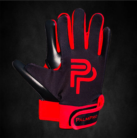 Red and Black Gaelic Gloves